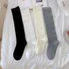 New White Calf Socks Women'S Spring And Autumn Japanese College Style Solid Color Versatile Black Thin Student Uniform Stockings