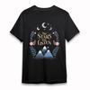 Women's Plus Size Classic T-Shirt Mountain Moon Night Stars Listening Theme Tee