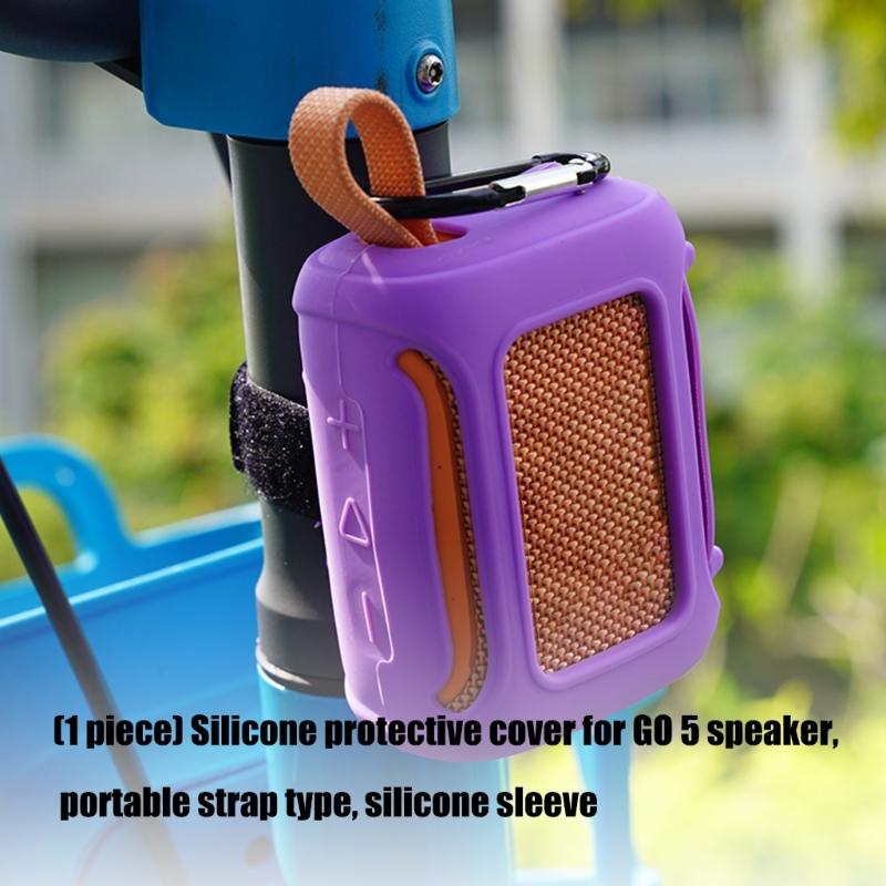 Silicone Protective Case With Carrying Strap For GO 5 Portable Speaker Shockproof And Dirt Resistant Cover