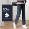 High Waist Elastic Maternity Jeans: Slimming, Straight Leg, Plus Size Denim for Spring.