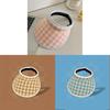 Cap Sun Sunscreen Hat Grid Pattern Uv Protection Breathable Versatility Unisex