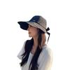 New bucket hat women's spring summer can tie ponytail portable versatile sunshade sunscreen face cover thin sun hat