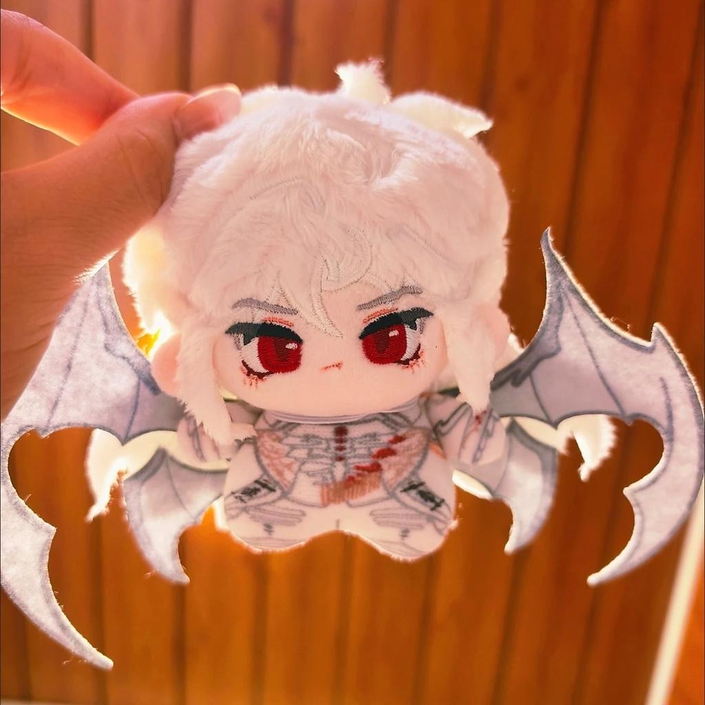 Love And Deepspace Game Character Plush Keychain Sylus Demon Wing Battle Suit Soft Mini Stuffed Doll Pendant For Fans Gift Girl