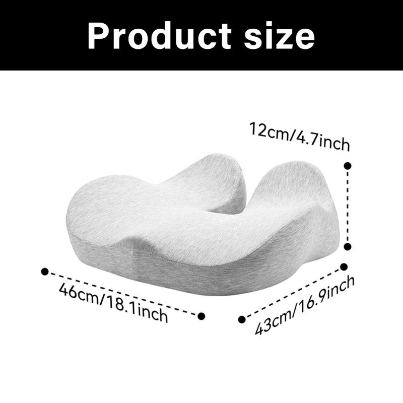 Ergonomic Coccyx Pillow with Removable Washable Cover Support for Long Sitting Hour Office Car