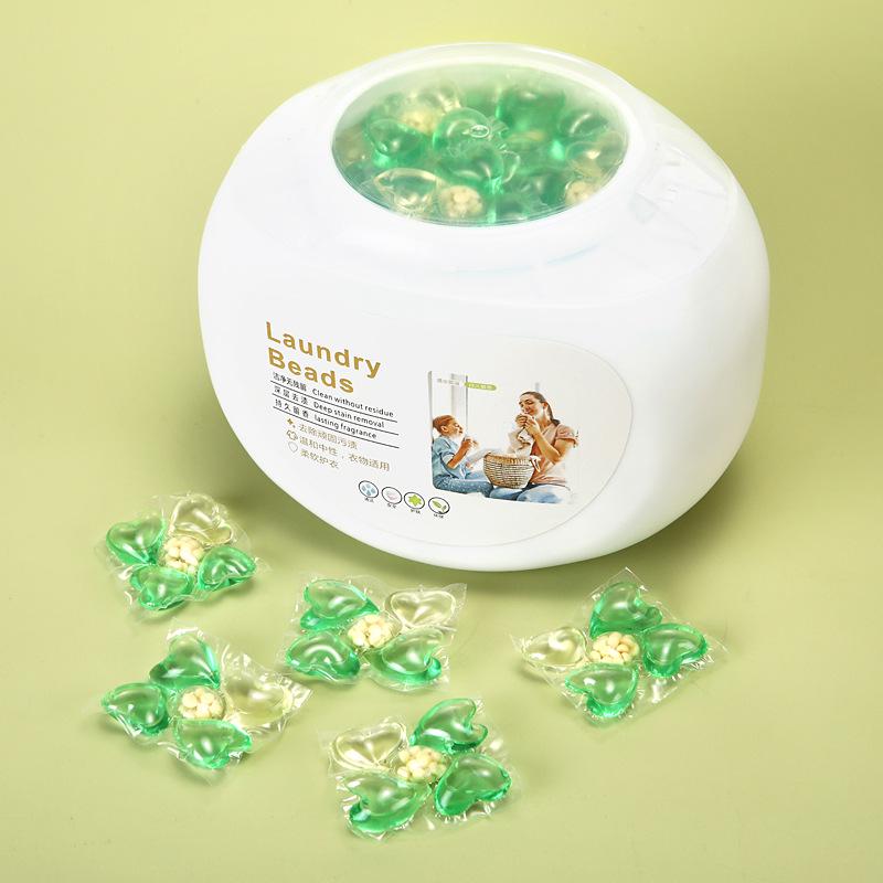 3-in-1 Laundry Capsules: Long-Lasting Fragrance, Highly Concentrated Detergent, Powerful Stain Removal, Three-Chamber Beads.