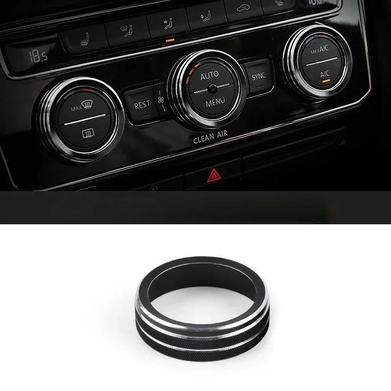 Auto Car AC Control Ring Trim Cover Car Interior Accessories For VW Tiguan Atlas T-roc Ateca FR Passat B8 Variant 2017-2019