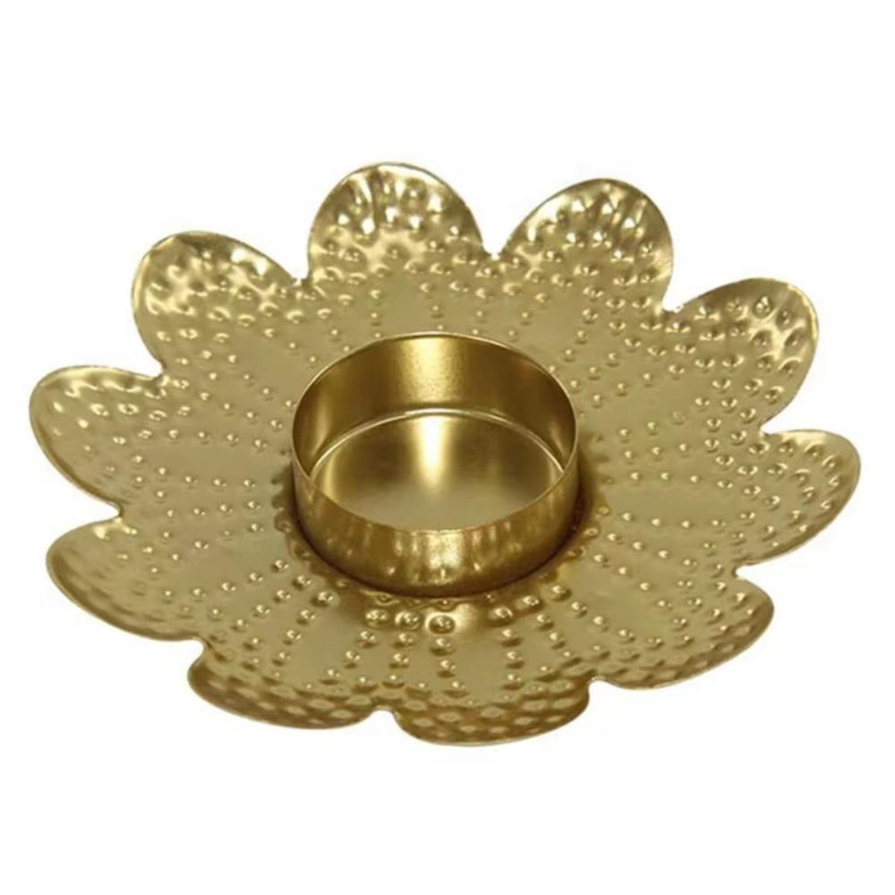 Unique Floral Candle Stand 3D Iron Candle Holder High-grade Gold Candle Holder Living Room