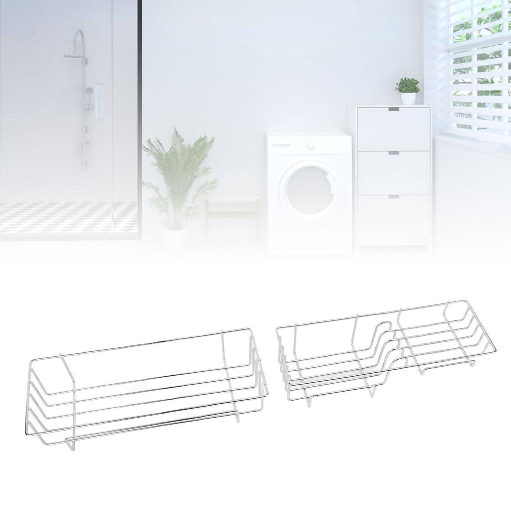 2PCS Set Toilet Floating Shelf Multifunctional Iron Wall Mounted Bathroom Hanging Storage Shelf