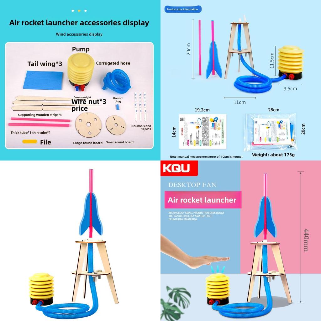 Self Made Air Rocket Launcher Experimental Material Set Children Puzzle Toy For Kids Diy Physics Educational Toy Classroom Activity