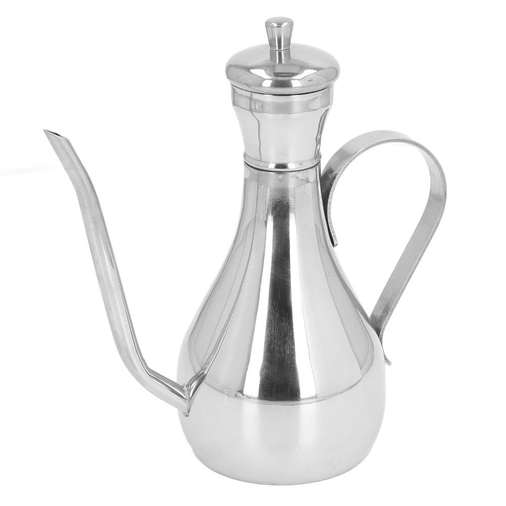 304 Stainless Steel Oil Dispenser Bottle 350ml/500ml Oil Can Container Home Use