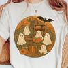 Ghost Book Lover Tee, Halloween Ghost Librarian Shirt, Cute Ghosts Reading Books Tee, Ghost Halloween Gift, Cute Ghost Book Nerd Tee