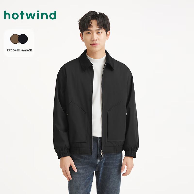 

Hotwind Men s Color-block Lapel Jacket M