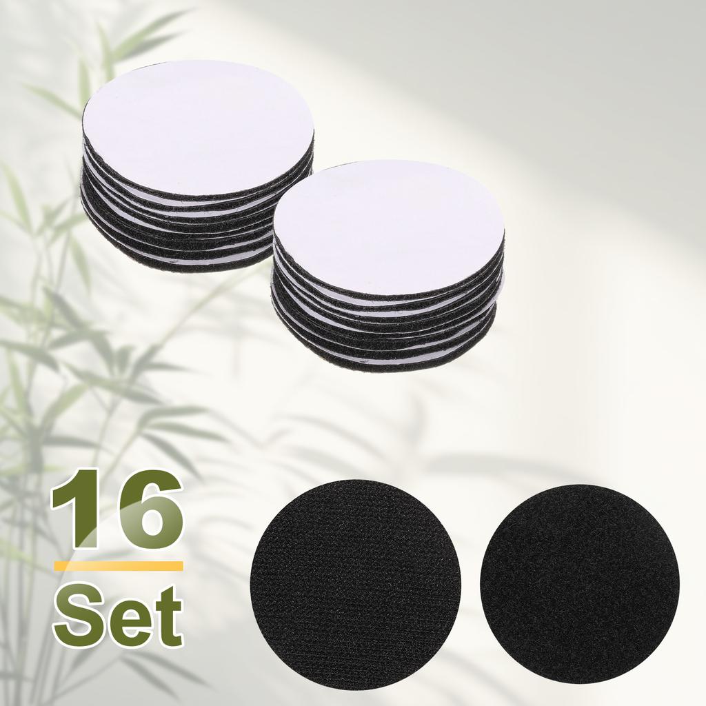 Round Self Adhesive Hook and Loop Dots Waterproof Sticky Glue Coins Tape Loop Fastener For Home Classroom Office 50/60mm