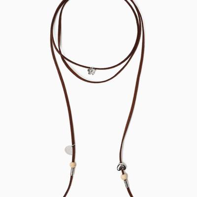 HolidayVisitor Flower Suede Necklace