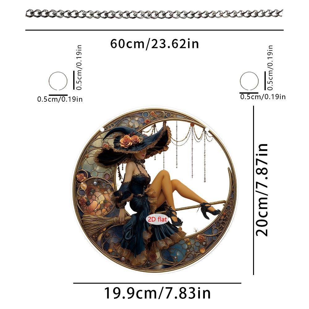Window Hanging Decoration Lightweight 2d Flat Decoration Halloween Acrylic Pendant Eerie Garden Suncatcher For Garden Trick Or