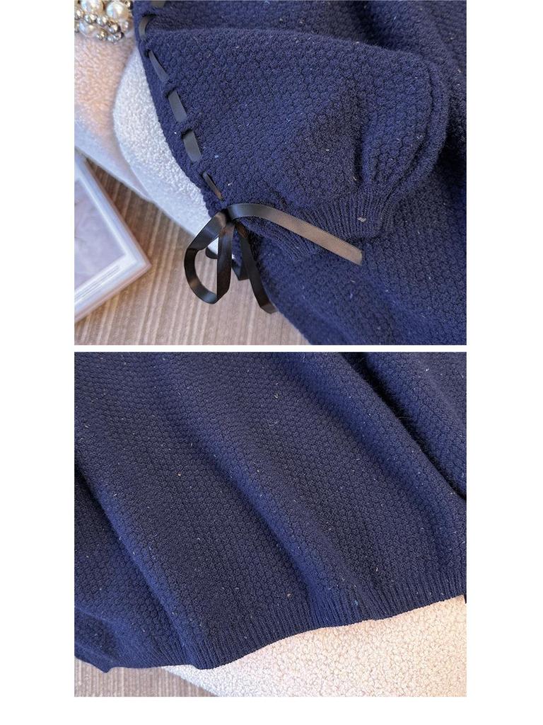 Plus Size Women's Winter Sweater - Loose Knit Wool Top with Stylish Design (130-350 Jin)