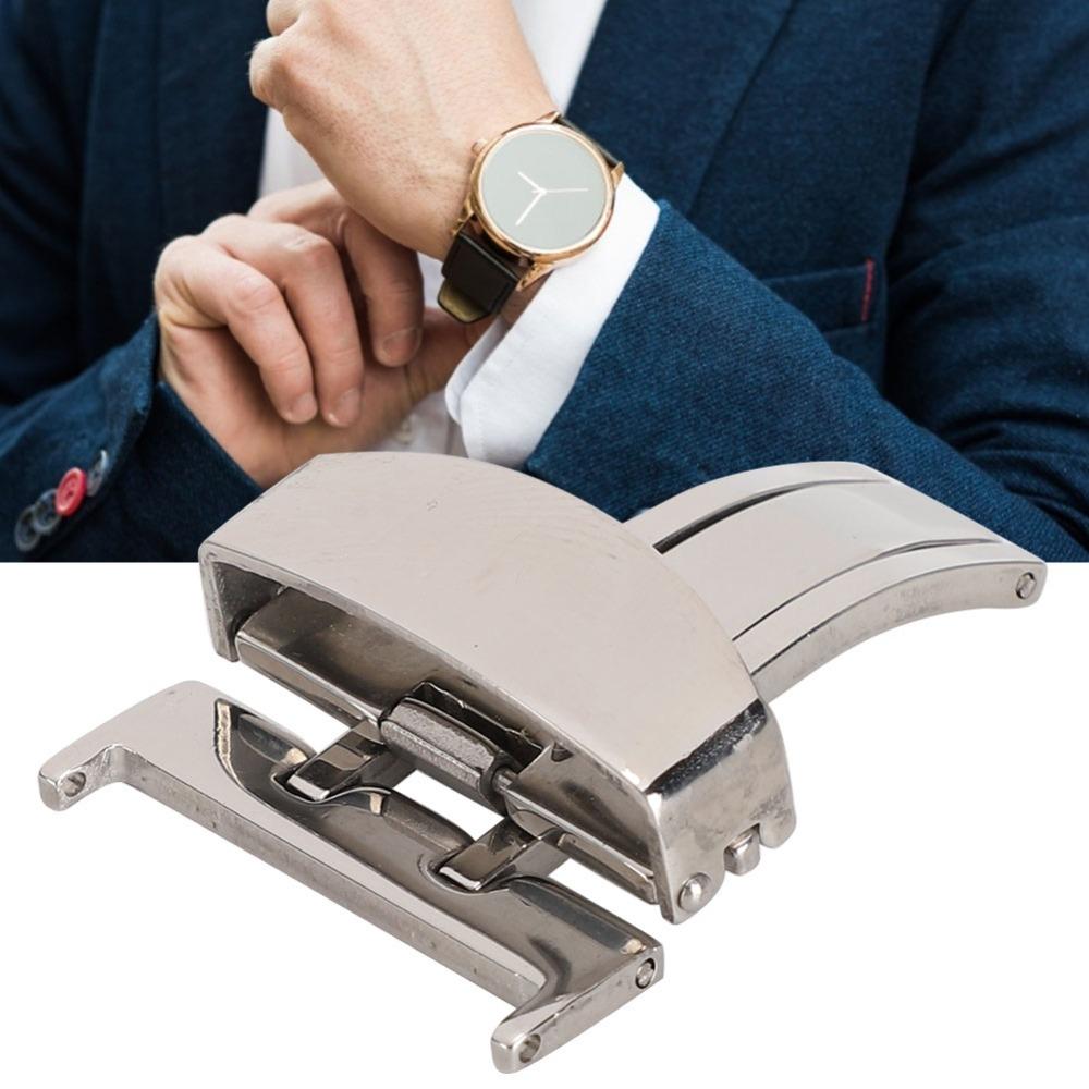 Silver Color Watchband Clasp Single Fold Deployment Clasp Replacement Accessory  Watch Replacement