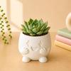 Smiling Face Planter 3D Printed Cute Plant Pot Decorative Planter for Succulents Cacti