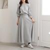 New ArrivalS Open Run Women S Knitted Set Plain SweatShirt Volume Long Skirt Kdd