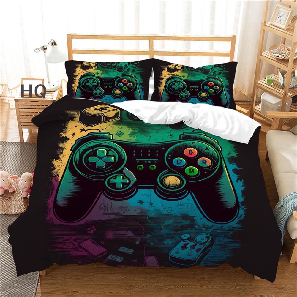 3D herní konzole Tisk Domácí povlečení King Size Povlečení Polyester Chlapecký náctiletý Výzdoba ložnice