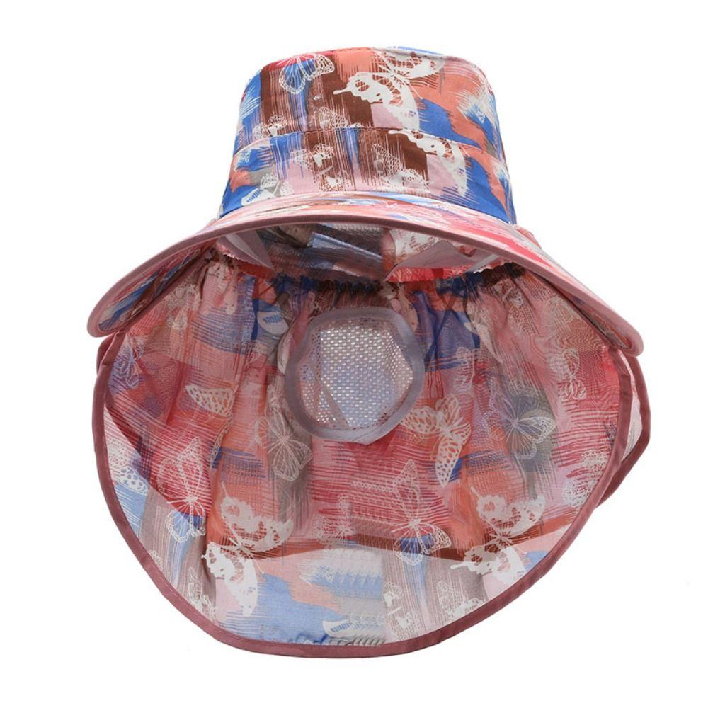 Quick Drying Sun Protection Hat Wide Brim Face Covering Sunhat Portable Women Fisherman Hat  Ladies