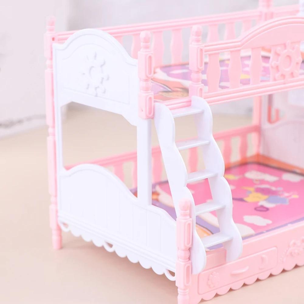 Simulation Dollhouse Double Bed Bunk Bed BJD Doll Princess Double Bed  BJD Doll