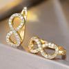 Xiaomi Huitan Women Hoop Earrings Eight Shaped Luxury Party Lady Accessories Inlaid Shining CZ Charming Wedding Jewelry Elegant Gift