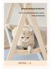 Solid Wood Hammock Bed for Small Pets - Elevated, Removable, and Washable. Perfect for Dogs, Cats, and Rabbits. Suitable for all Seasons.