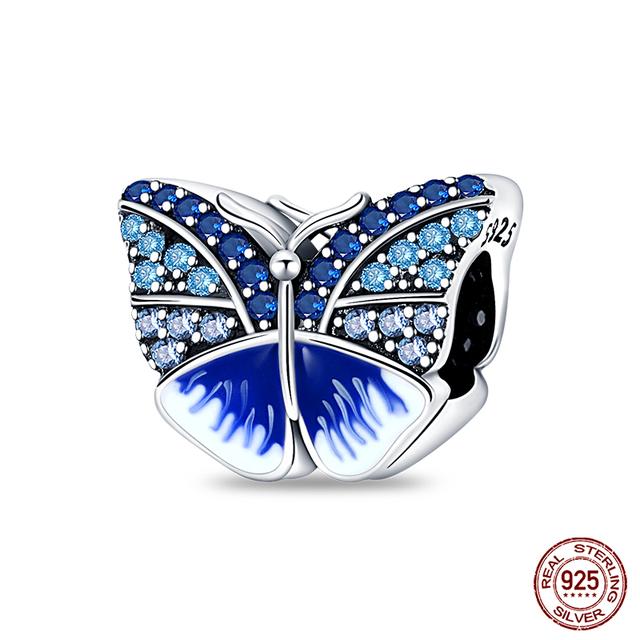 Fashion 925 Silver Colorful Butterfly Dragonfly Hummingbird Spring Series Charms Beads Fit Fasion 925 Bracelet Jewelry