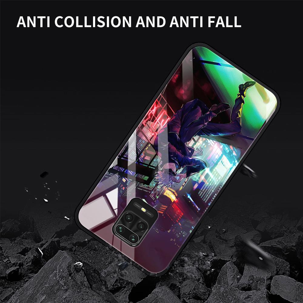 Jujutsu Kaisen Anime Tempered Glass Case Funda For Xiaomi Redmi Note 9S 10 11 9 8 Pro 10S 8T 9T 9A 9C K40 Back Shell Cover Coque