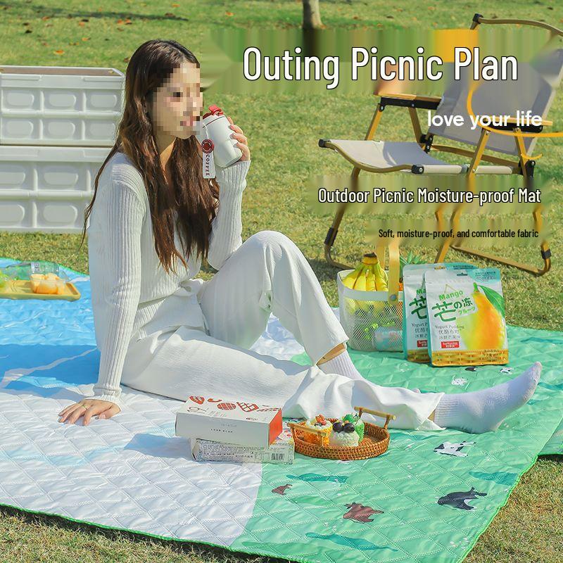 A1R Waterproof Picnic Mat - Thick, Portable Outdoor Ground Cover for Camping, Beach, Lawn, or Spring Outings