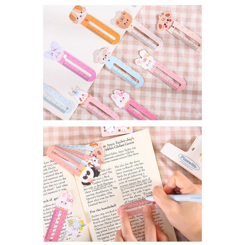 Niedliches Tier Kreativer Lineal Lesezeichen Für Kinder Schüler Lesezeichen Schreibwaren Geschenk