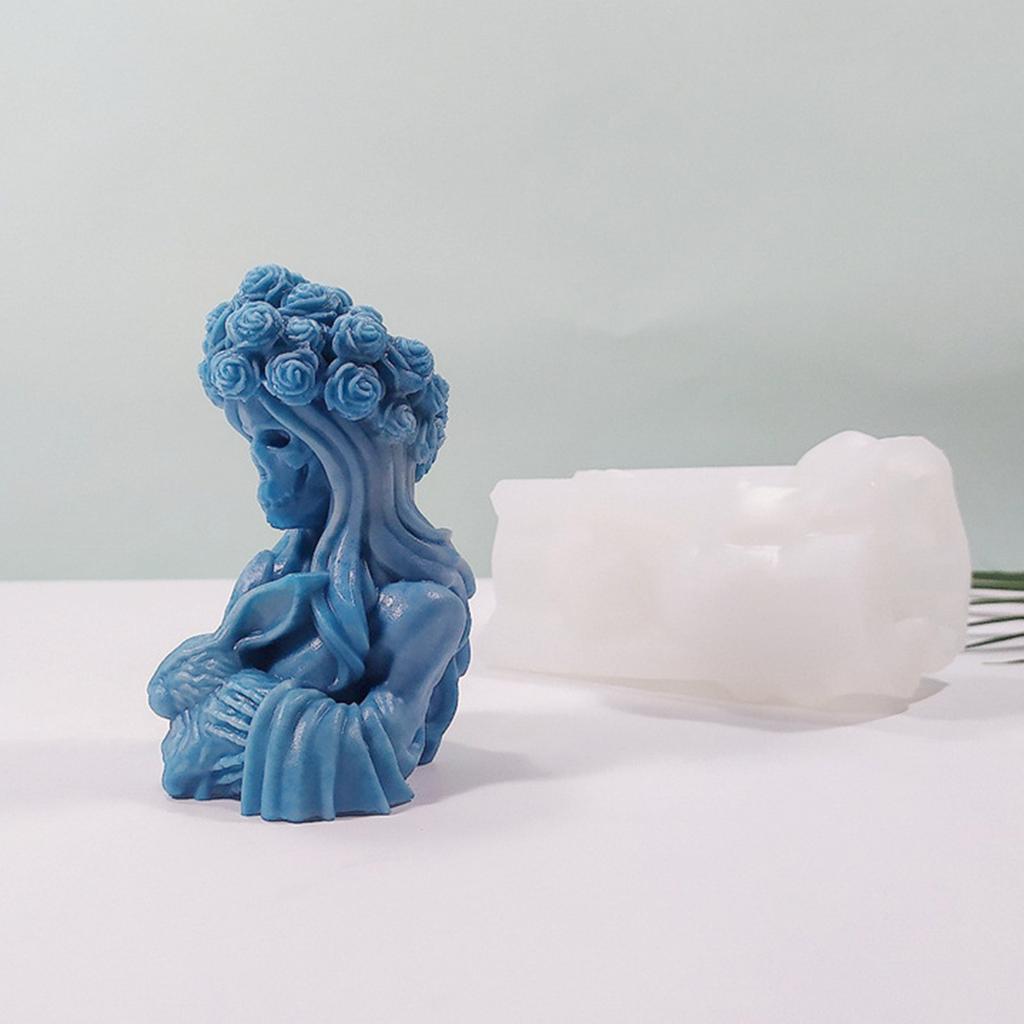 Skull Witch Rabbit Ornament Crafts Silicone Mold Epoxy Jewelry Mold Resin Casting Pendant Mold Suitable for Diy Crafts