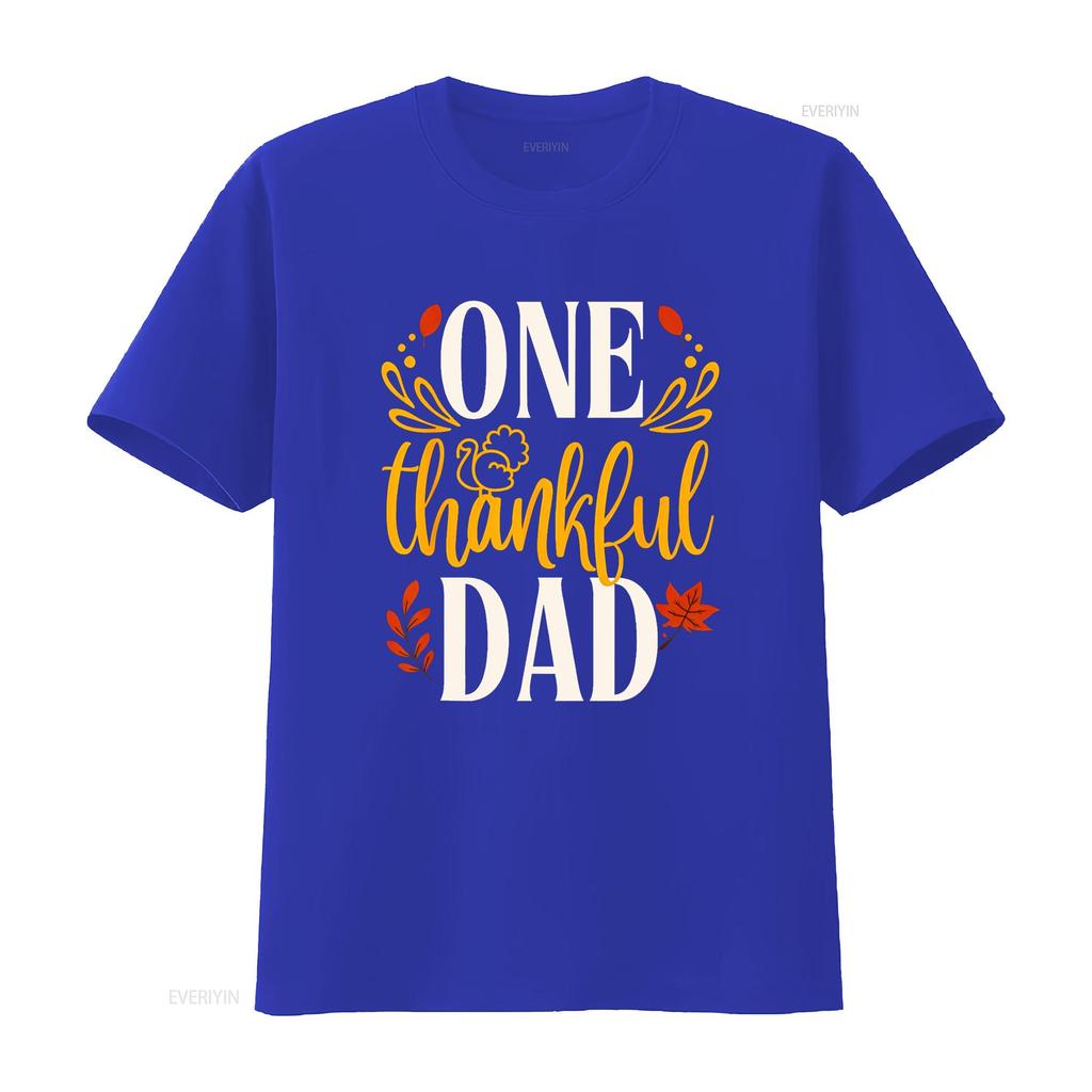 One Thankful Dad Thanksgiving Day Family Matching T Shirt vintage Washed homme streetwear Stylish designer clothes Slightly