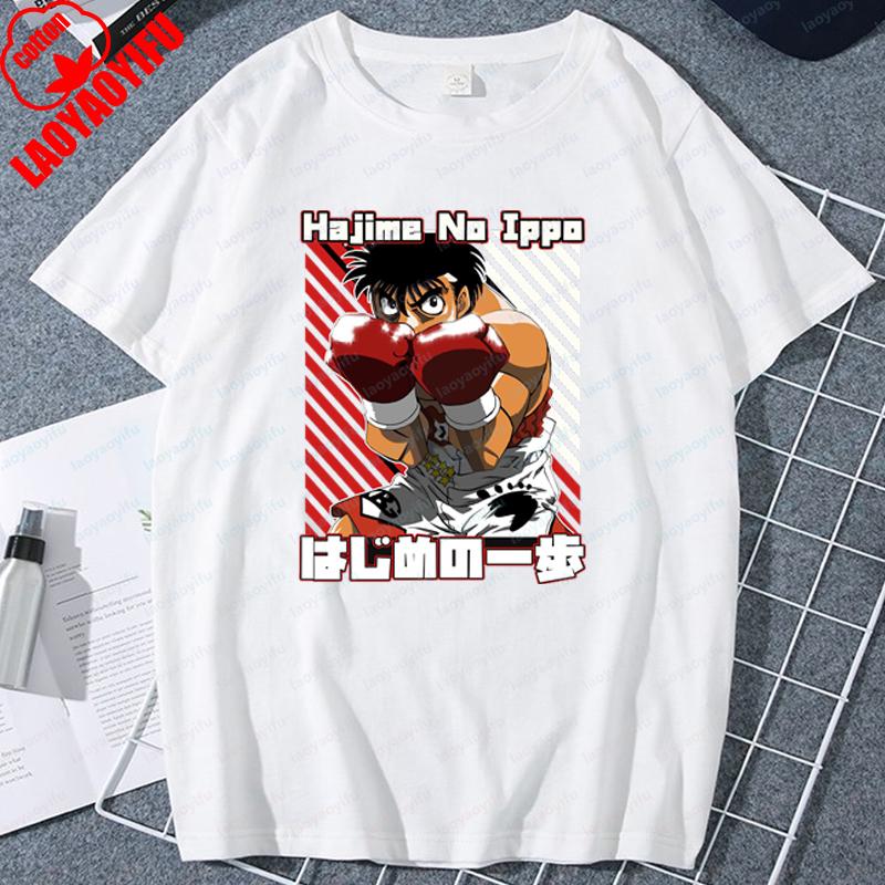 Japan Hajime No Ippo Kamogawa Boxing Gym T Shirt Unisex Anime Novelty TShirt Crew Neck Anime Unisexga Tee Shirt Short Sleeve Clothes