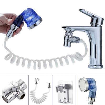 Detachable Sink Shower Extension Head Set Adjustable Quick Connect Faucet Hand