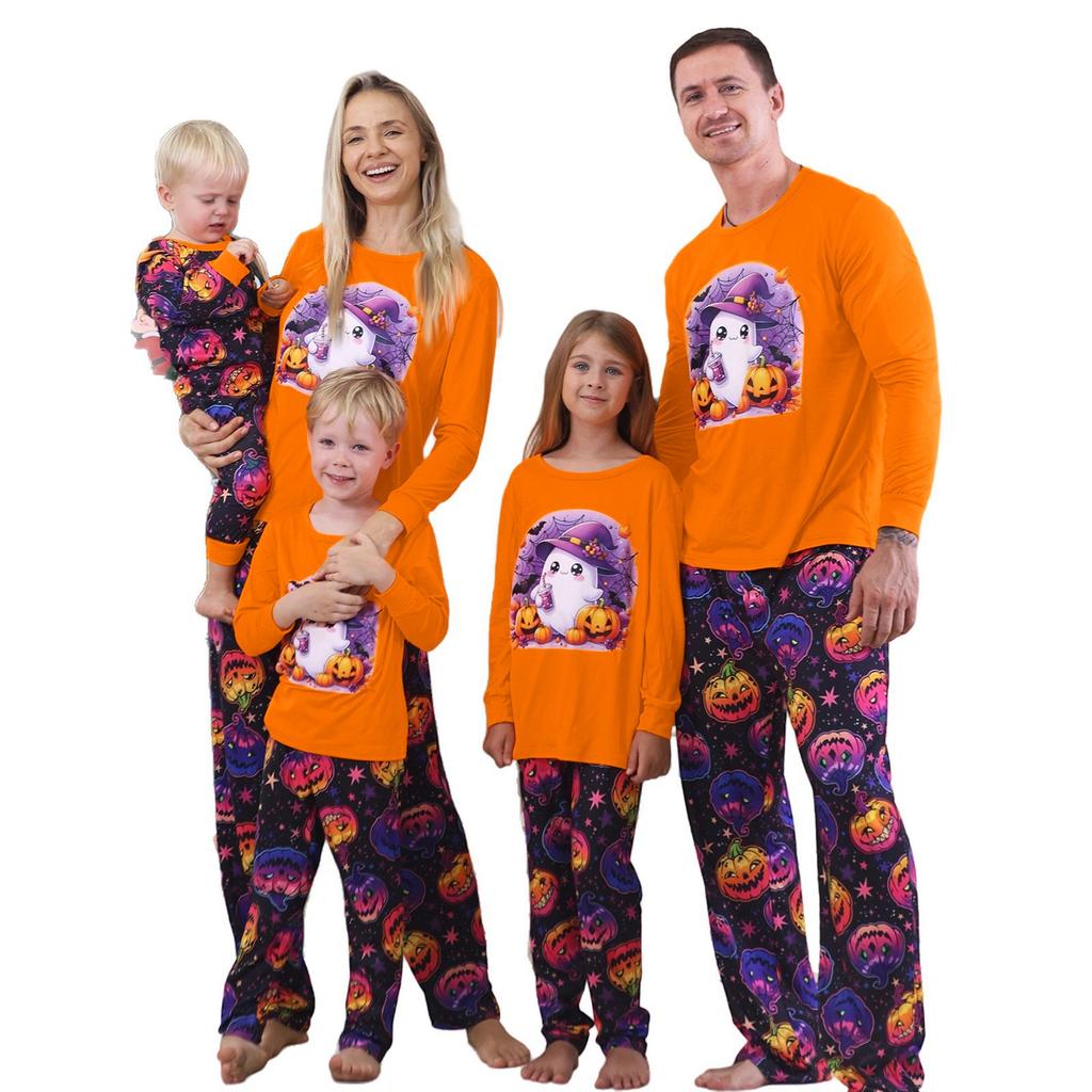 Prints Family Matching Long Sleeve Tops+Pants Set Family Matching Sets