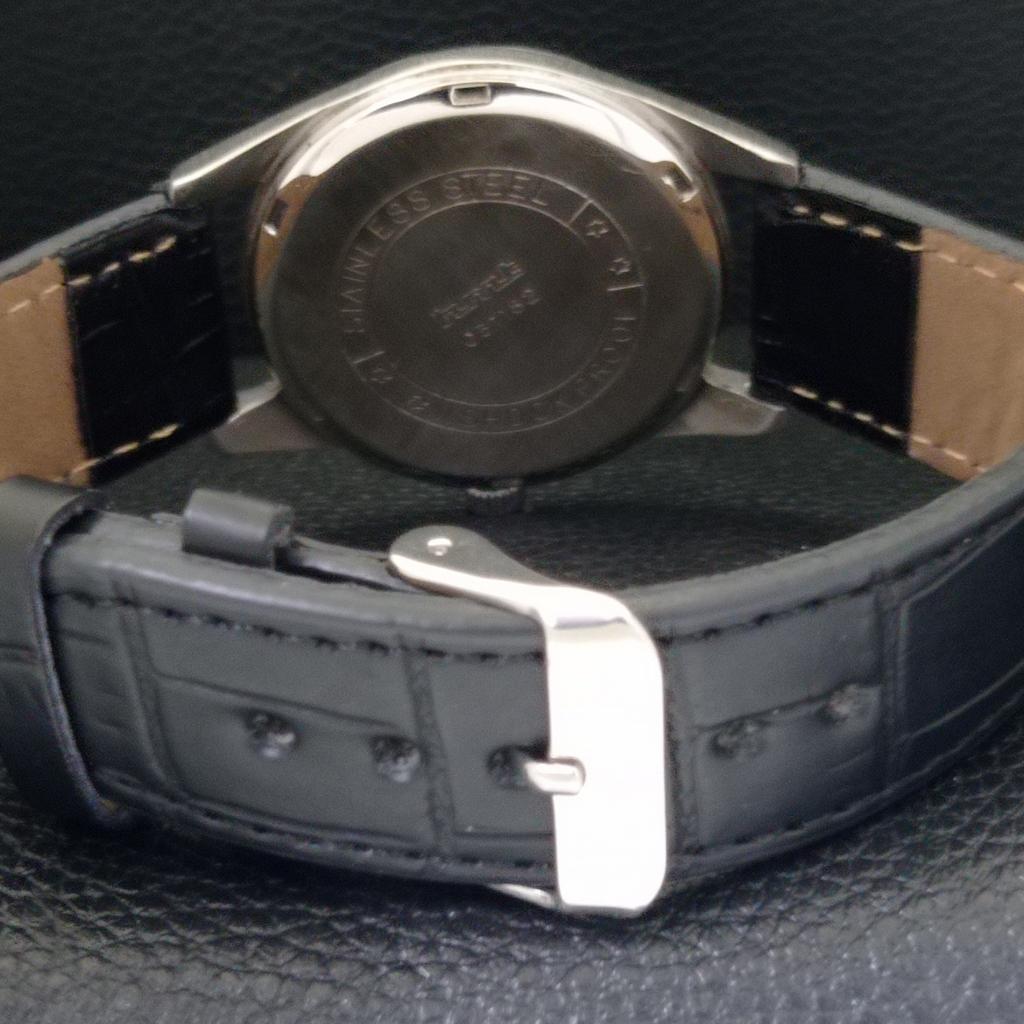 VINTAGE HMT JANATA HAND-WINDING INDIAN MENS BLACK COLOR DIAL WATCH a700319-5 R202-a700319