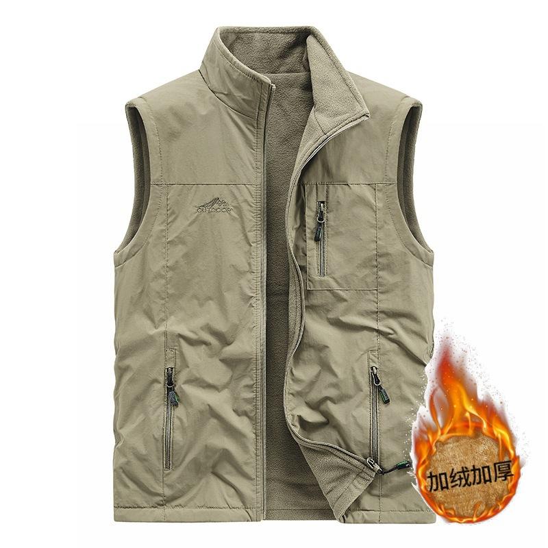Spring and Autumn New Vest Men's Youth Large Size Vest Thin Fishing Casual Vest Men's Jacket Vest Tide