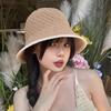 Women's summer fisherman hat, hollow and breathable, sun protection, UV protection, bucket hat for outdoor beach trips