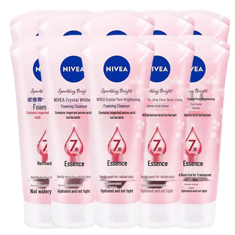 NIVEA Crystal Clear Brightening Foaming Cleanser (150g x 10 Pack)