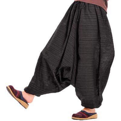 Marai Aladdin Çizgili Şalvar Erkek ve Büyük Beden Pantolon, Siyah, Kadın, Sonbahar/Kış,
