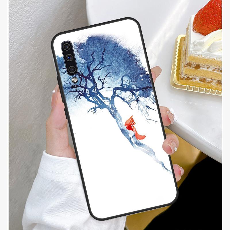 Watercolor Painting The Fox Phone Case For Samsung Galaxy A50 A70 A02S A20S A21S A52S A12 A32 A52 A72 A51 A71 Cover