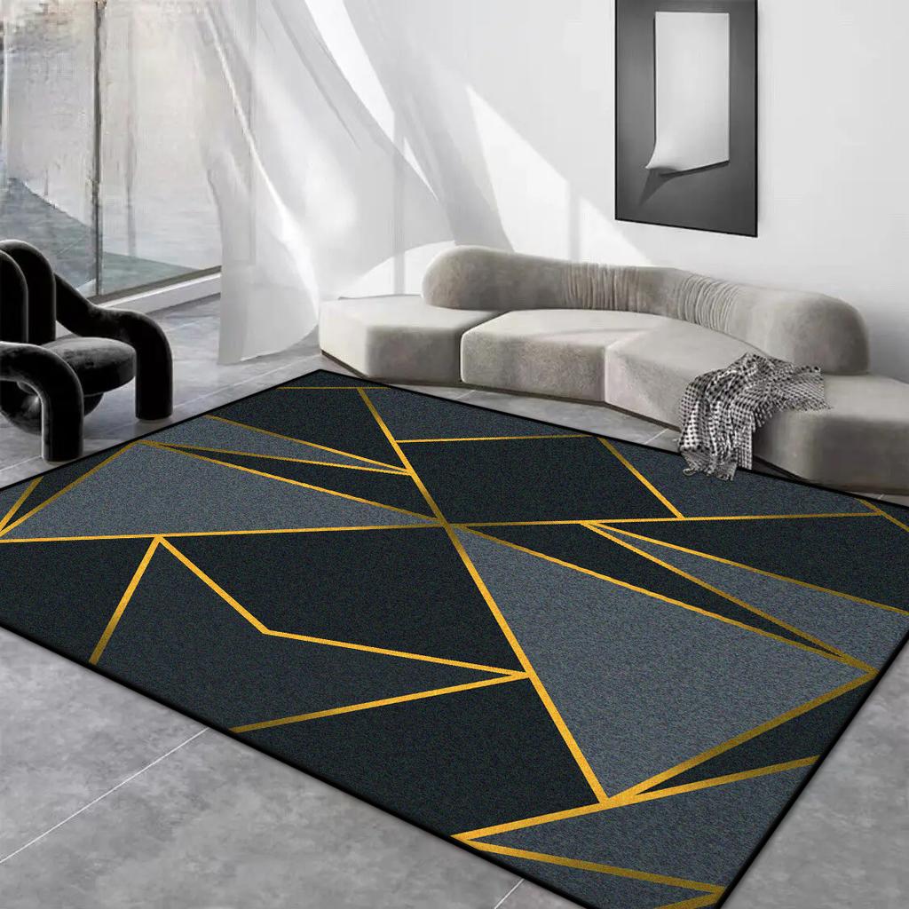 Tappeti geometrici in stile nordico grandi per soggiorno facili da pulire tavolini da caffè tappeto antiscivolo camera da letto guardaroba lavabile zerbino