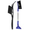 2-in-1 Car Ice Scraper & Snow Brush Heavy Duty Windshield Cleaning Tool with Extended Handle, Quick Frost Removal On SUV Car
