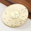Solid Brass Double-Sided Bagua Compass Spinner with Handle - Portable Stress Relief and Decoration.