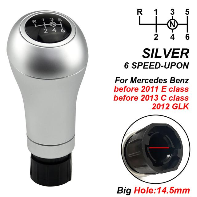 Manopla de Câmbio Manual de 6 Velocidades para Carro, Adaptador de Manga de Alavanca para Mercedes/Benz W203 S203 CL203 W209 W204 C204 C63 C300 A207 W212