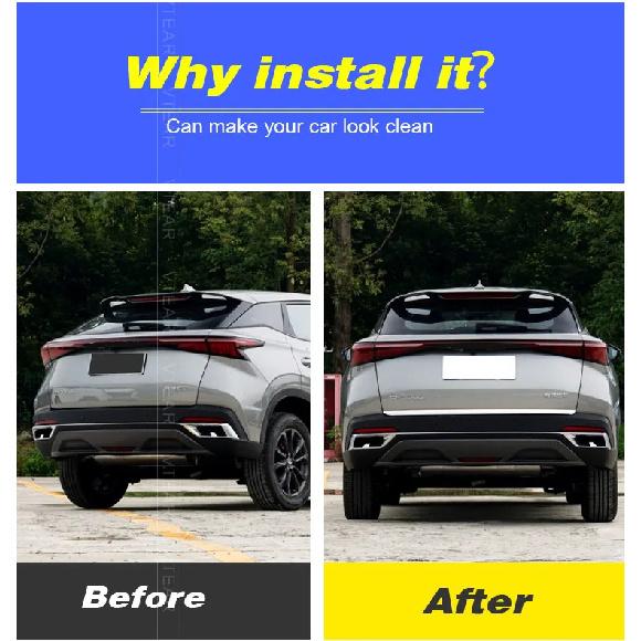 Vtear Car Rear Door Trim Cover Exterior Tailgate Bottom Stainless Steel Decorative Strip Accessories Parts For Omoda C5 2023