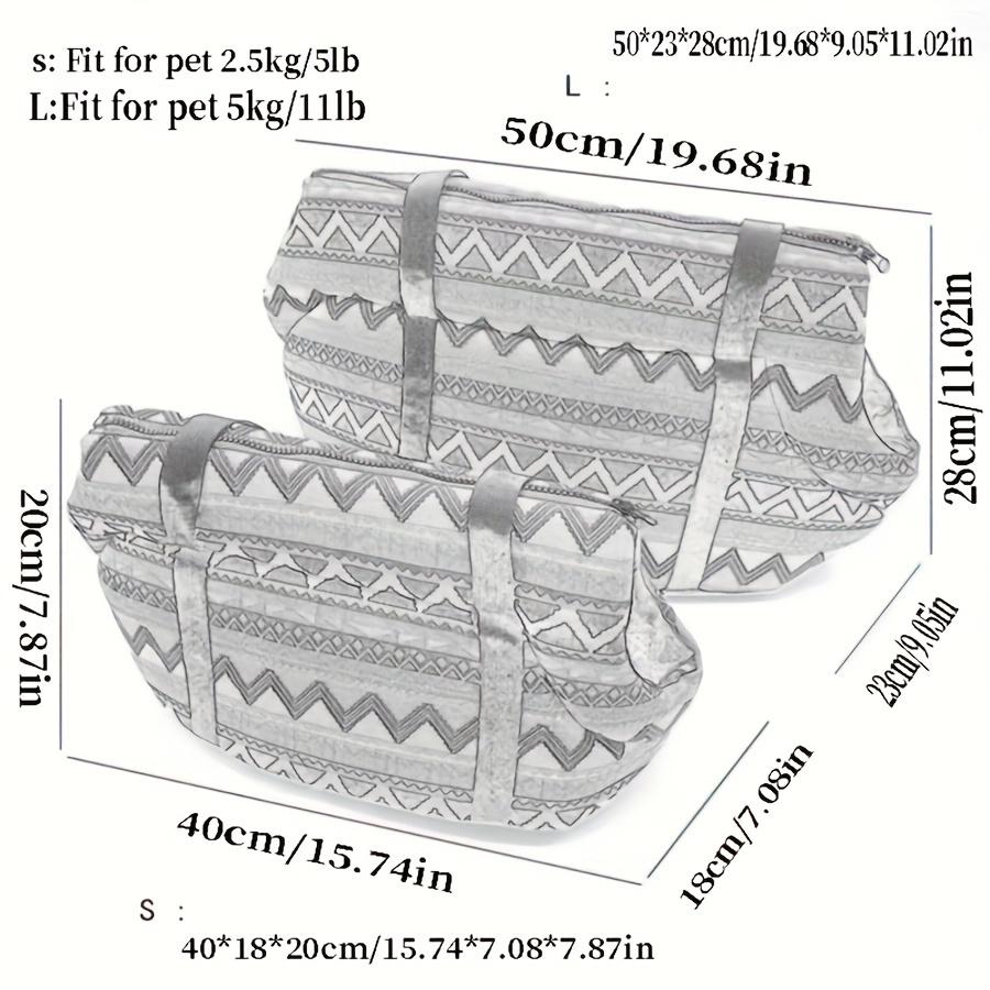 Washable & Portable Cat Carrier Bag - Multi-Colored, Zippered Pet Shoulder Tote for Small To Medium Cats,  Litter Outing