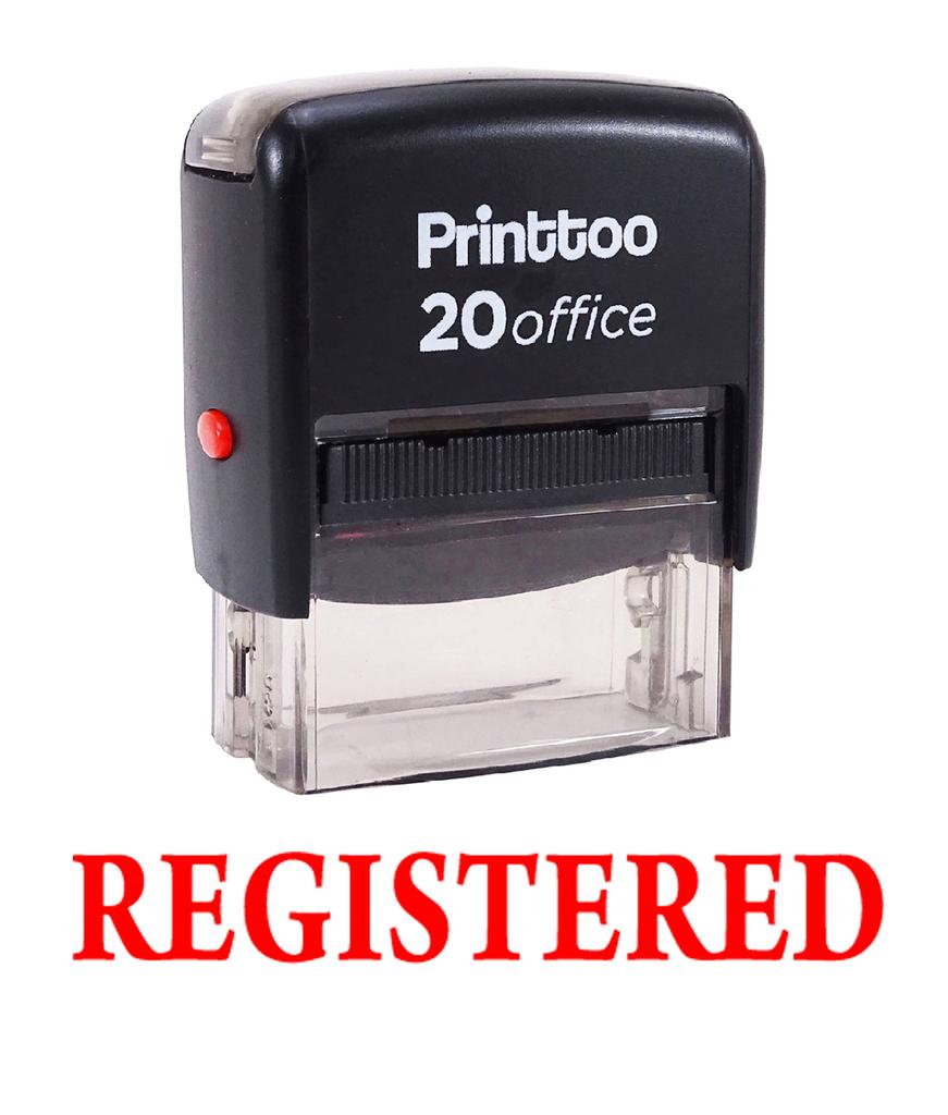 Printtoo REGISTERED Self Inking Rubber Stamp Office Stationary Custom